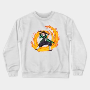 Flame Sword Boy Crewneck Sweatshirt